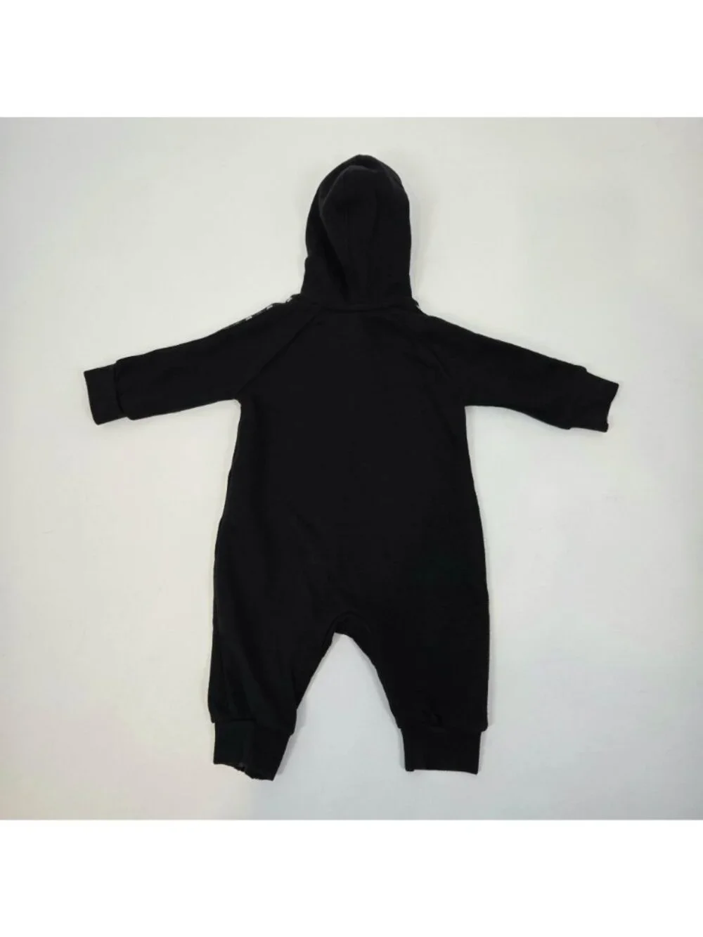Nike One Piece Zip Up Bodysuit with Hood Black Long Sleeve Logo Baby Size 3M